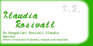 klaudia rosivall business card